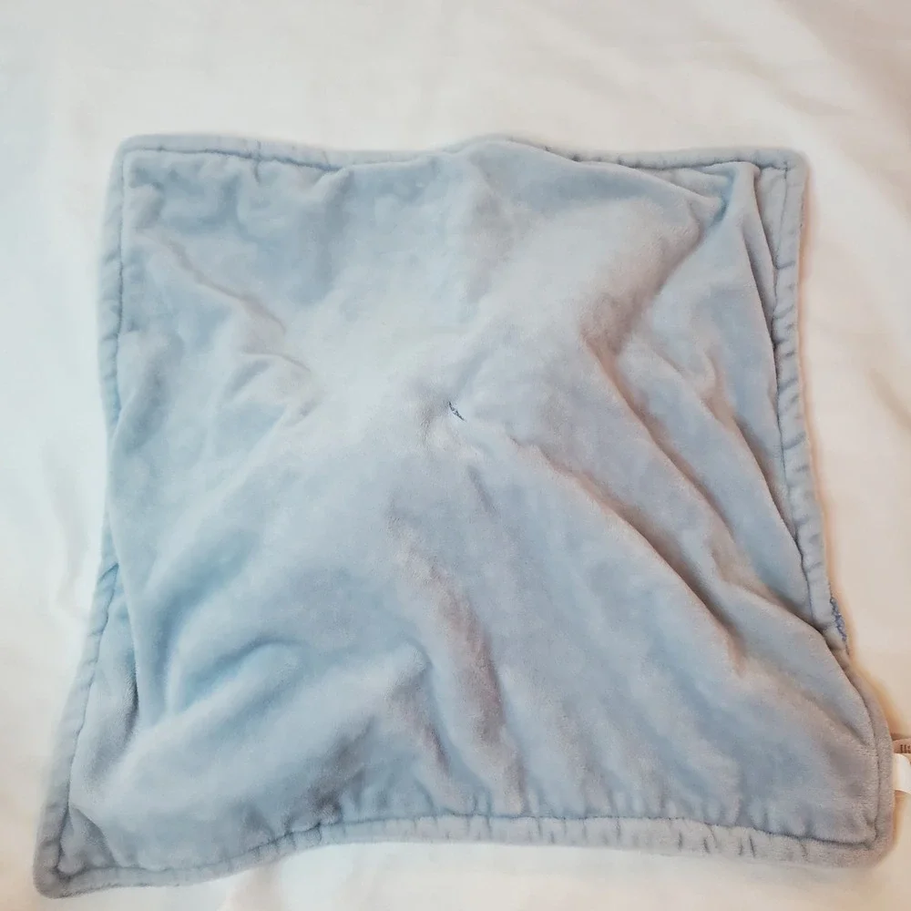 Carters Brown White Puppy Dog Blue Security Blanket Plush Lovey‎ Toy